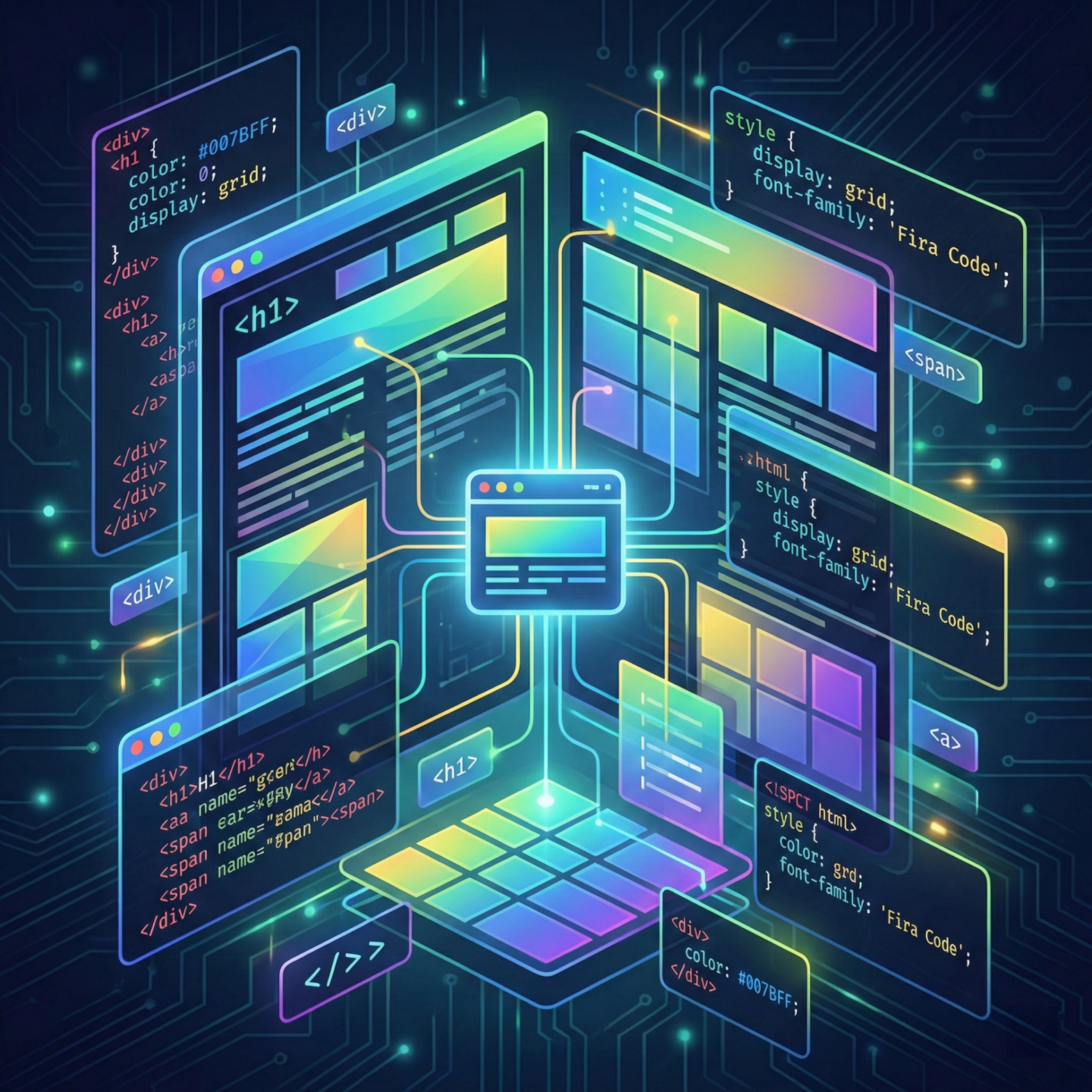 Capa do curso de HTML e CSS: Estrutura e Estilização de Sites e Páginas Web - Phocus Cursos